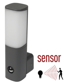 Buitenlamp wand sensor bewegingsmelder antraciet LED 7W nr 21105