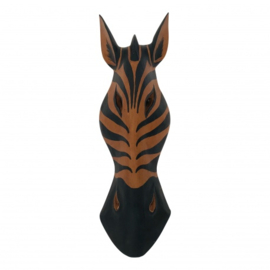 Wandmasker giraffe beschilderd hout 50cm handgemaakt op Bali nr 5970