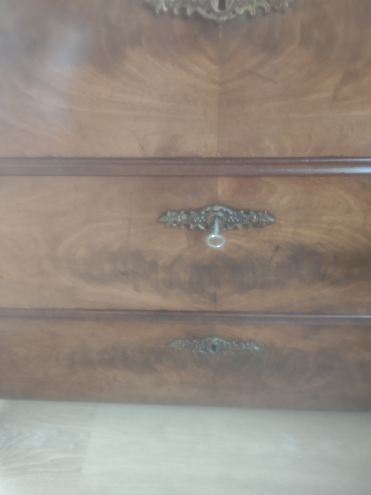 Oude antieke Duitse mahonie biedermeier klepsecretaire 1880 nr LLE
