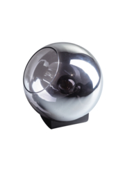 Tafellamp Orb zwart glas smoke d-25cm 1xE27 nr 05-TL3362-3036