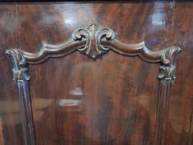 Antieke Engelse mahonie linnenkast 2-deurs origineel interieur 1910 nr K202413