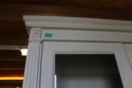 Grote 8 deurs Servieskast of glaskast white wash br-220cm