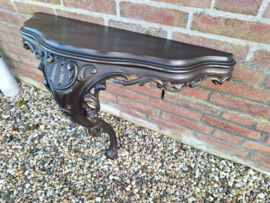 Oude donkere wandconsole omstreeks 1970 br-76cm T20259