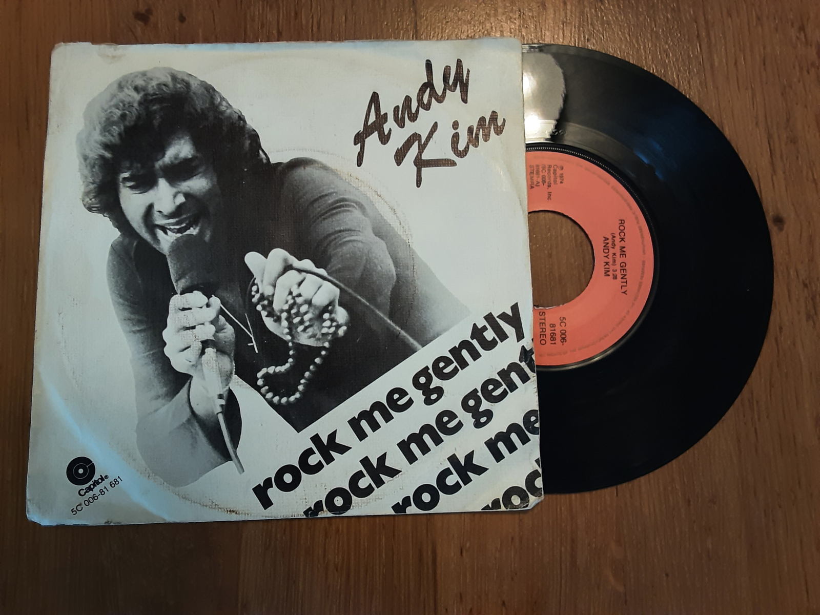 Andy Kim met Rock me gently 1974 Single nr S20234344