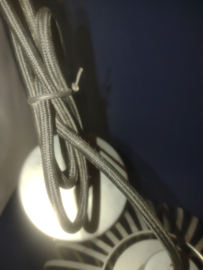 Hanglamp gegalvaniseerd d-26cm bol met katoenpendel nr gal1004