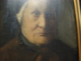 Geschilderd portret van een oude heer.