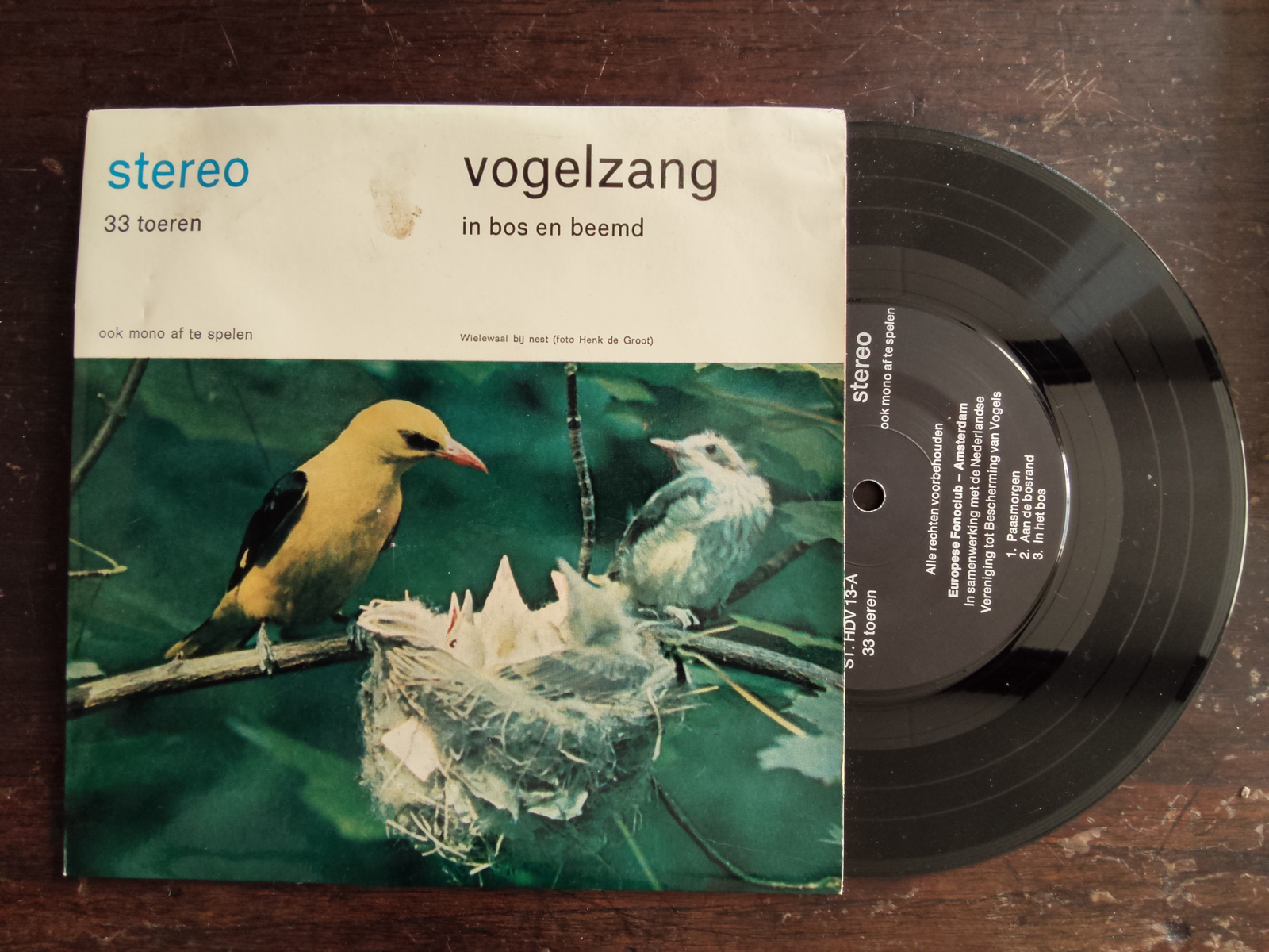 Hans A Traber met Vogelzang in bos en beemd 19?? Single nr S20256645