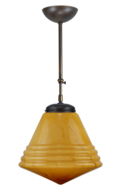 Schuifstang standaard H 95-145 brons met glazen bol Philips donker marmer 36cm 3Sr2-335.20