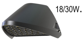 Buitenlamp wandspot zwart LED 18W/30W 5jr garantie nr 401240