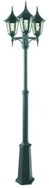 Buitenlamp mast h-184/272 3-lichts serie Tessaro ALU zwart nr: 3036