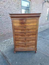 Antieke chiffonniere 5-la 1 geheime lade mahonie omstreeks 1880 nr K202545