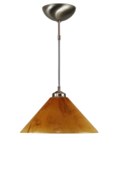 Katoensnoer pendel 150cm met dakkap donker marmer 35cm nr 7Kr1-35.20