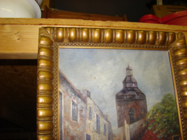 Oud schilderij  Buurkerk Utrecht.