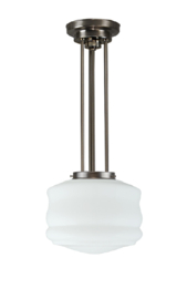 Pendel Quattro h-62cm mat nikkel met glazen bol Meltingpot 7Q-497.00