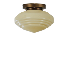 Plafonnière Deco bol champagne met oud messing ophanging nr 4P1-394.50