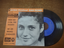 Gigliola Cinquetti met Non ho l'eta per amarti 1964 Single nr S20221682