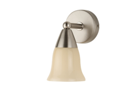 Wandlamp wandstraler up/down mat nikkel champagne kapje Miniklok nr 7Ws-209.50