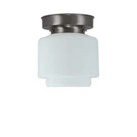 Plafonniere glazen bol Stop 15cm opaal met mat nikkel ophanging nr 7P1-463.00