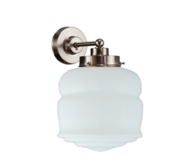 Wandlamp wandmini mat nikkel met opaal bol Button nr 7Wm-461.00