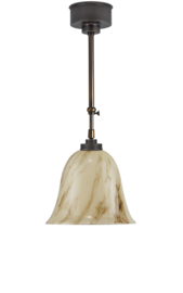 Schuifstang 2x50cm midden bruin licht gemarmerde klokkap L. nr 2Sb-526.60