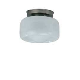 Plafonniere retro glazen bol Meltdown met mat nikkel ophanging nr 7P1-2312.00