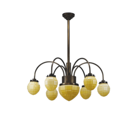 Kroonluchter The Arch 7-L d-89cm h-100cm met granaatappel kap nr 2AT7-136.59