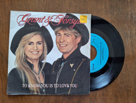 Grant & Forsyth met To know you is to love you 1990 Single nr S20232486
