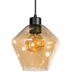 Hanglamp balk zwart Origin 8-lichts 2xrij van vier L-160cm snoer 2mtr glas keuze nr 05-HL4299-30