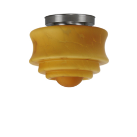 Plafonniere glas beatrix deco marmer met mat nikkel ophanging nr 7P1-282.70