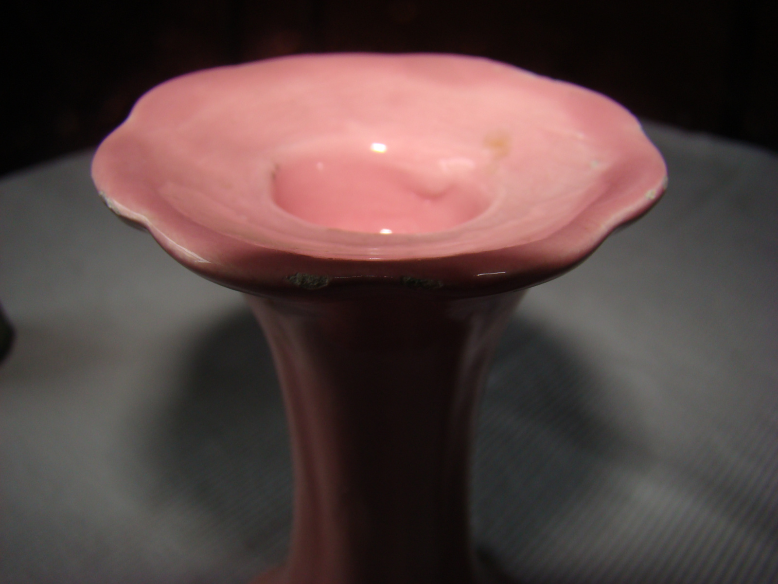 Roze vintage romantisch kandelaartje.