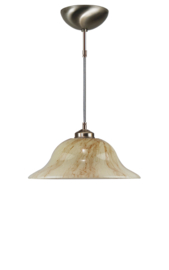 Katoensnoer pendel 150cm met hoedkap licht marmer 35cm nr 7Kr1-535.60