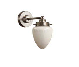 Wandlamp wandmini mat nikkel met opaal bol Traan mini nr 7Wm-289.00