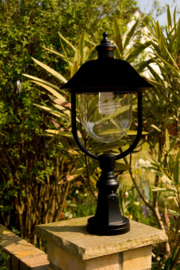 Buitenlamp sokkel serie Punta II in zwart leverbaar nr: FL4041