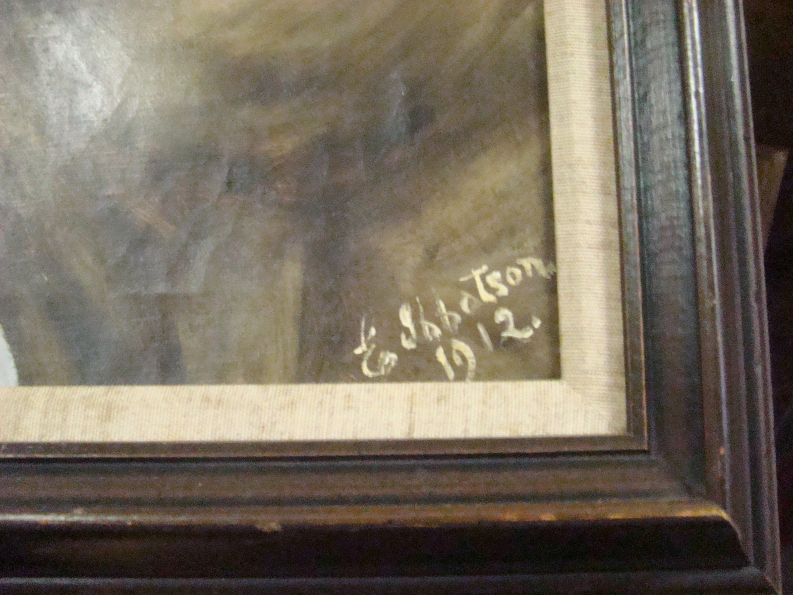 Oud schilderij Bulldog