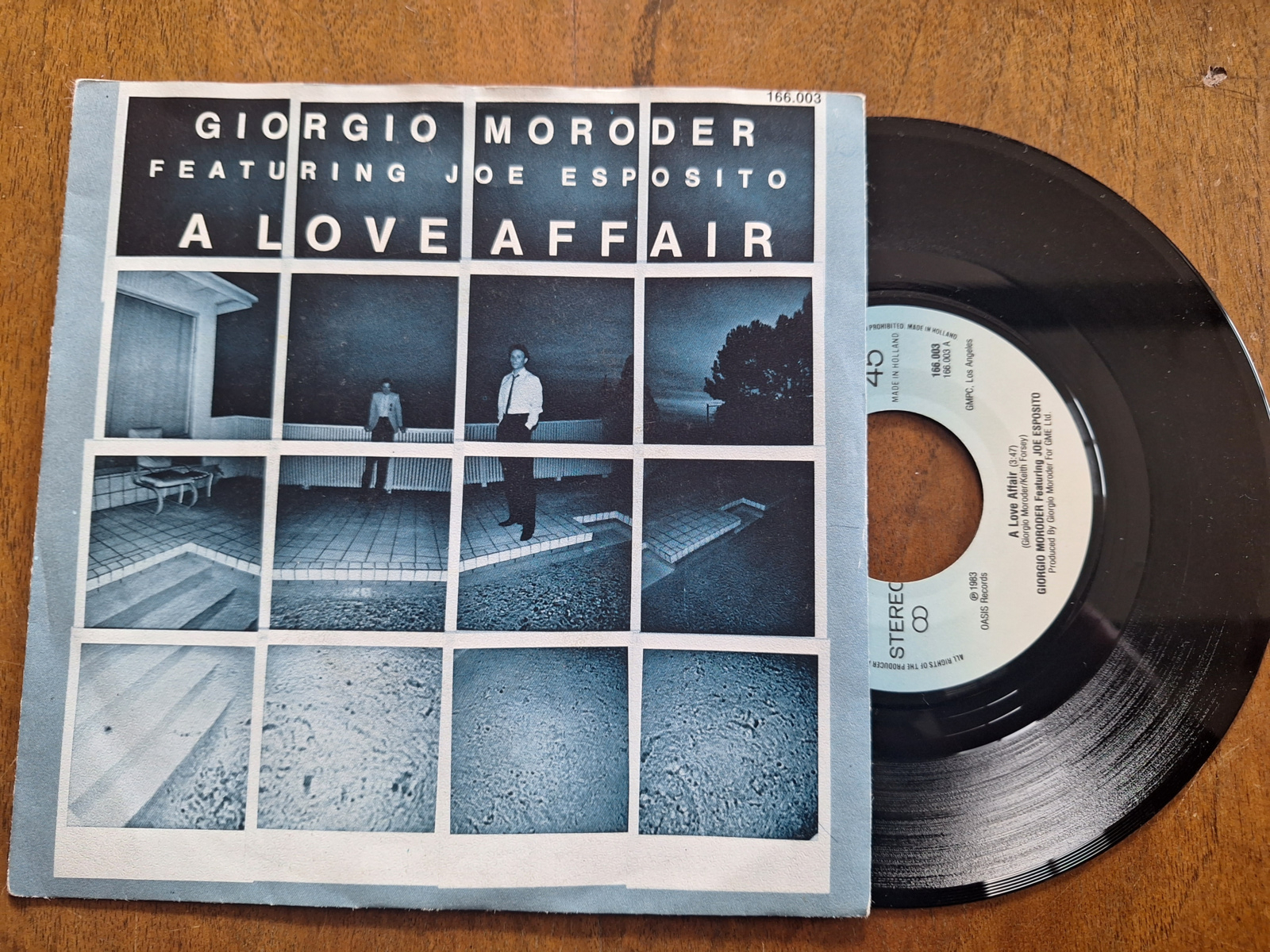 Giorgio Moroder Ft. Joe Esposito met A love affair 1983 Single nr S20233893
