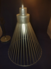 Hanglamp gegalvaniseerd d-30cm trechtervorm met katoenpendel nr gal1001