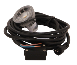Buitenspot prikspot 12V RVS incl. aansluitset met LED 3W nr 38172+LS4