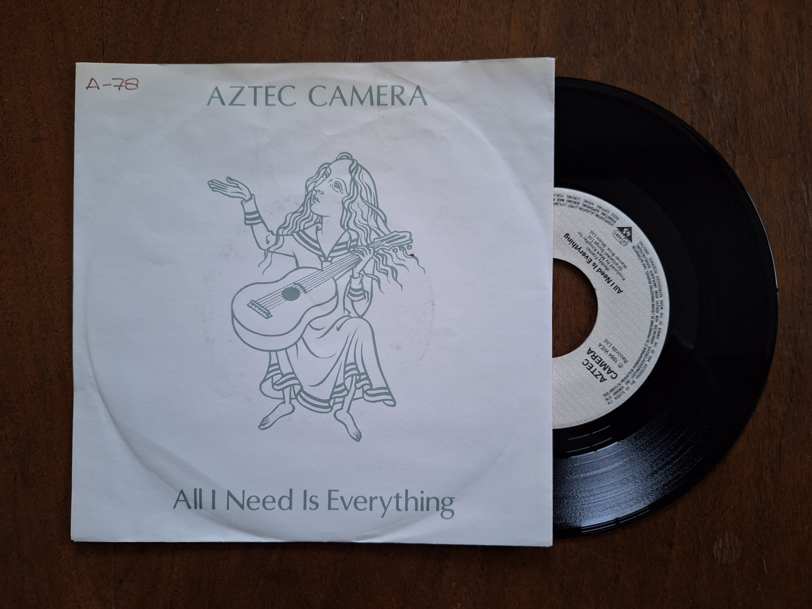 Aztec Camera met All I need is everything 1984 Single nr S20234075