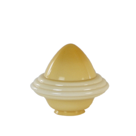 Glazen kap bolvormig model oliepot groot (3) nr: 300.50 champagne