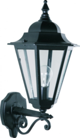 Buitenlamp wand up serie Teccia zwart nr: 180