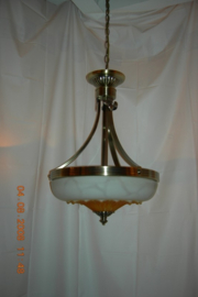 Retro schaallamp antiek messing 3-lichts nr:20368/3