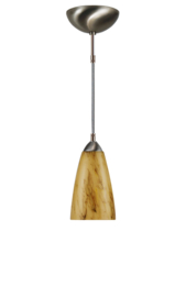 Katoensnoer pendel 150cm met koker kap donker gemarmerd 14cm nr 7Kr1-918.20