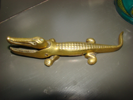 Messing notenkraker krokodil.