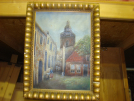 Oud schilderij  Buurkerk Utrecht.