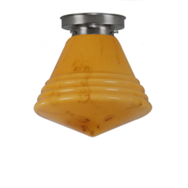 Plafonnière Philips bol 32cm donker marmer met mat nikkel ophanging nr 7P1-330.20