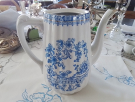 Oude enantieke koffiepot blauwwit China Blue