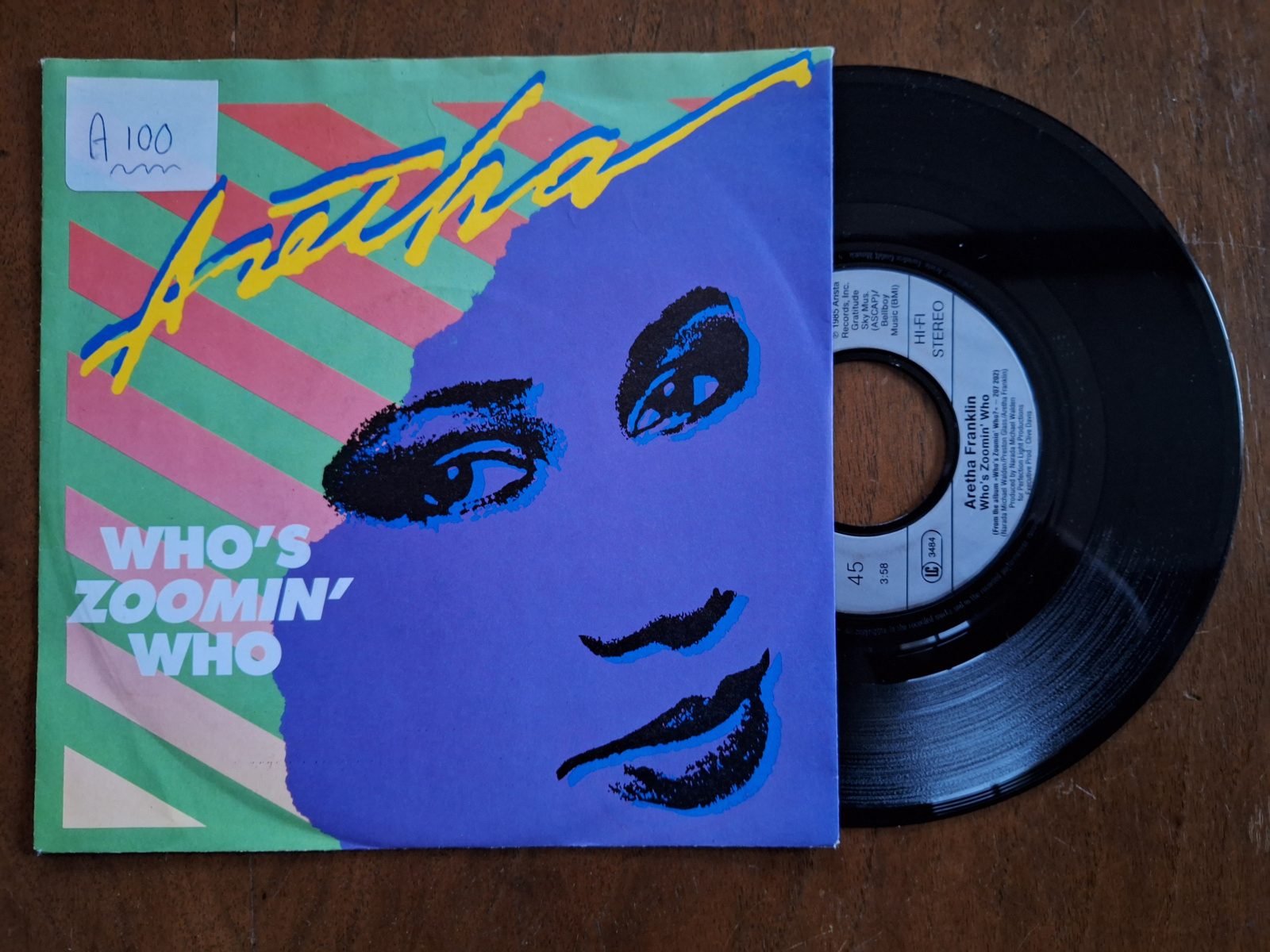 Aretha Franklin met Who's zoomin' who 1985 Single nr S20234086