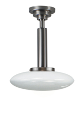 Pendel buis 25/50 h-45cm mat nikkel met glazen bol Ufo 42 opaal 7B-4200.00