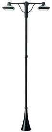 Buitenlamp staand City h-300cm 2X LED 29W IP65 ALU grafiet nr 10-20292