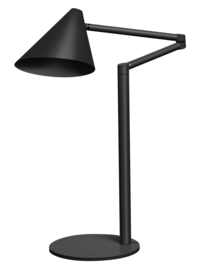 Tafellamp burolamp model Marvis zwart draaiarm metalen kap d18,5cm nr 05-TL3248-30